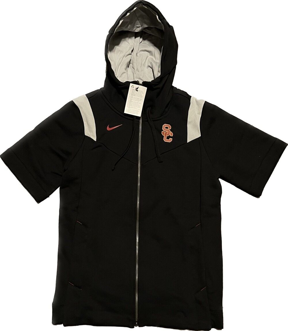 Nike USC Trojans Sideline Showout Hoodie Men’s Size L Short Sleeve Full-Zip NWT